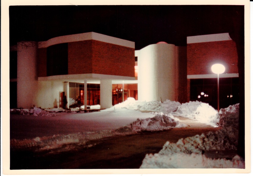 Academic Services in the snow, February 21, 1978 - ASB 1978 in the snow